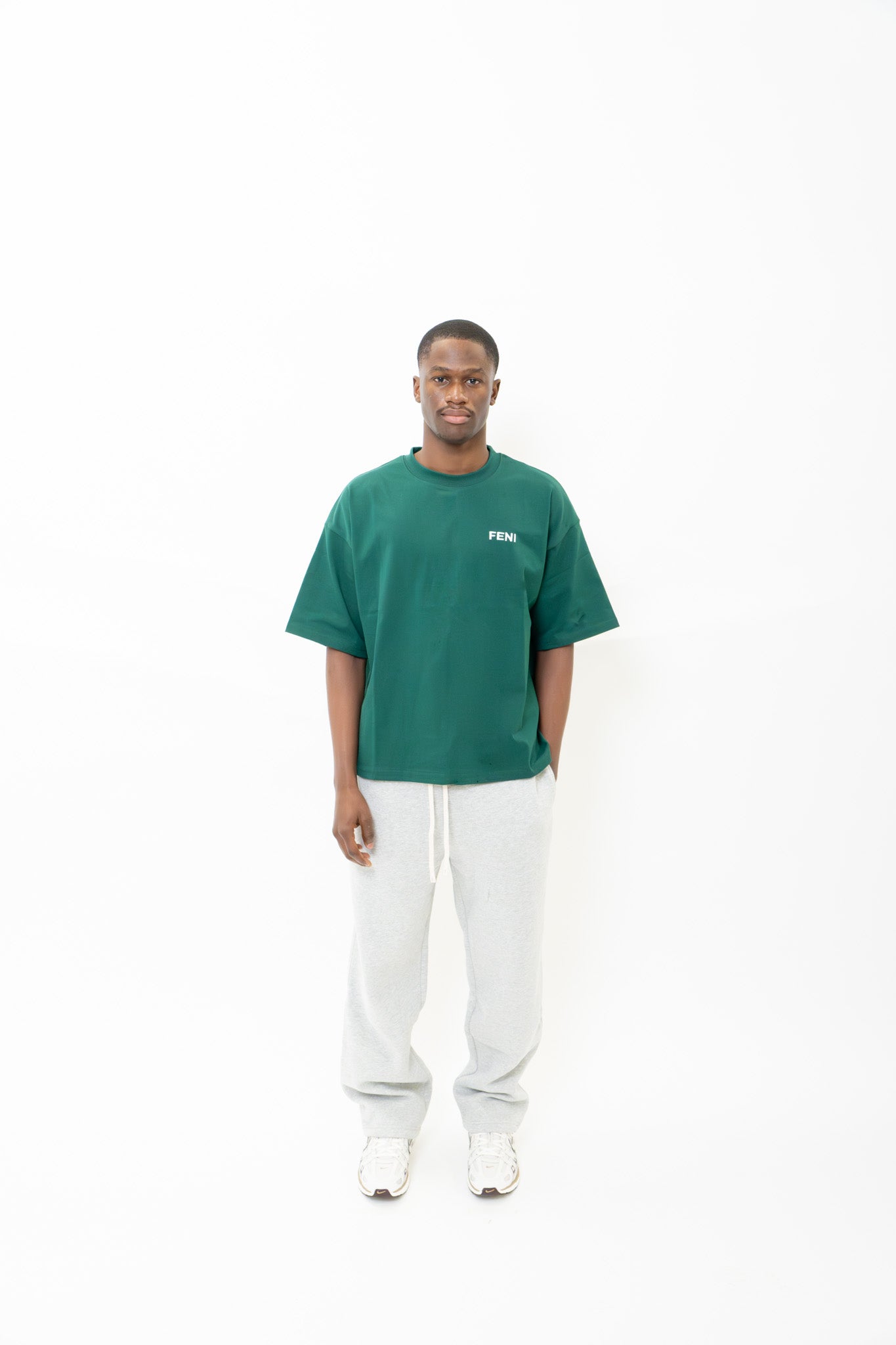 FOREST GREEN BOXY T-SHIRT