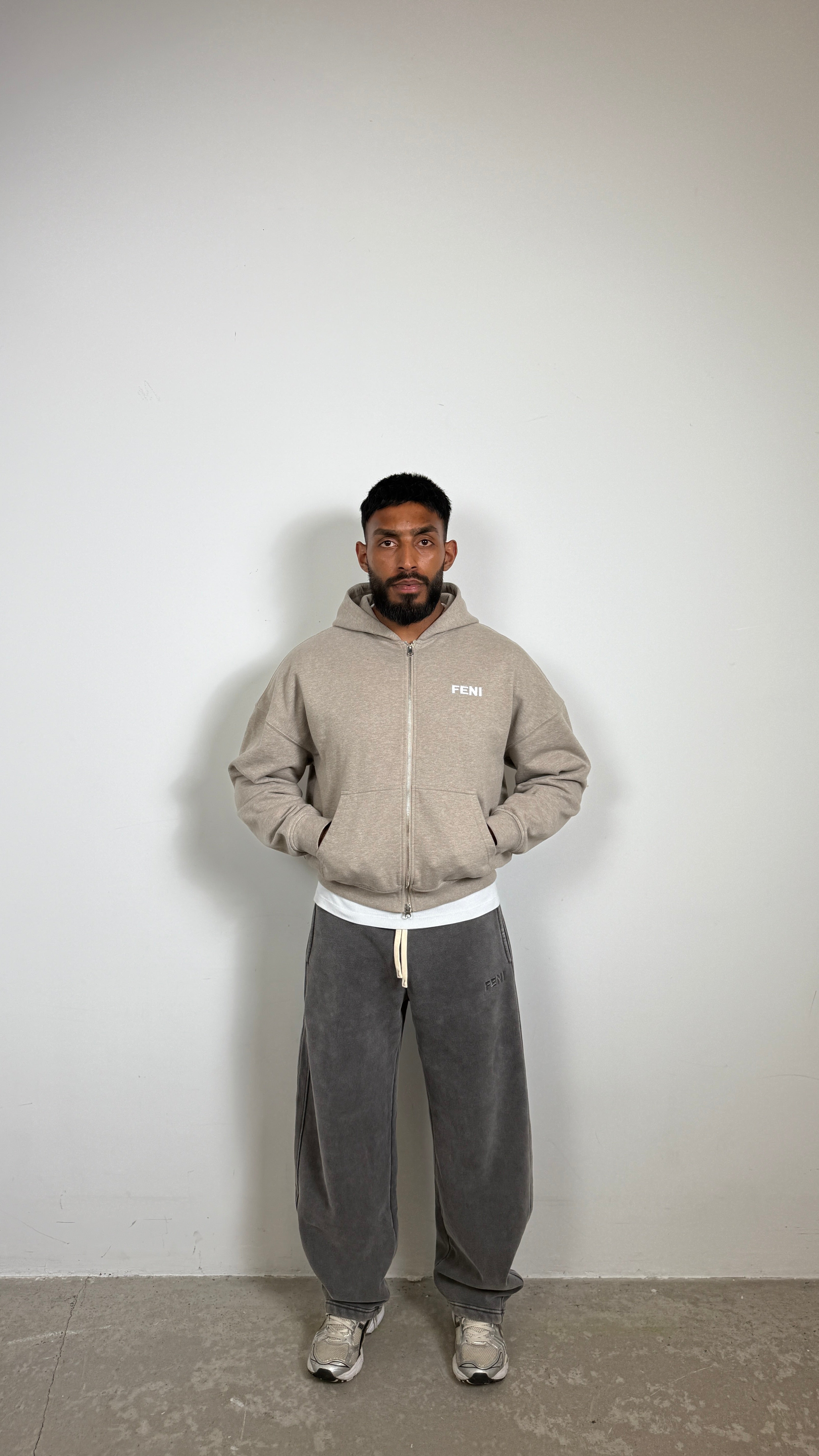 Oatmeal Double Zip Hoodie – FENI