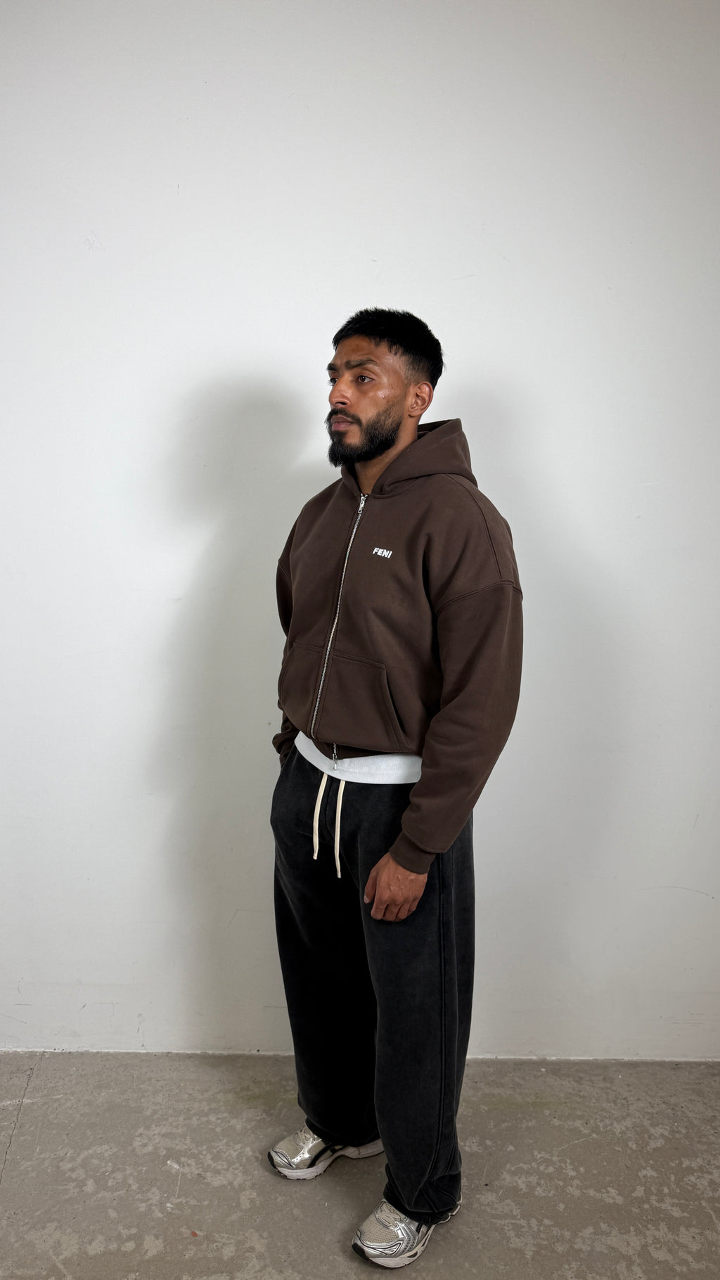 Espresso Double Zip Hoodie