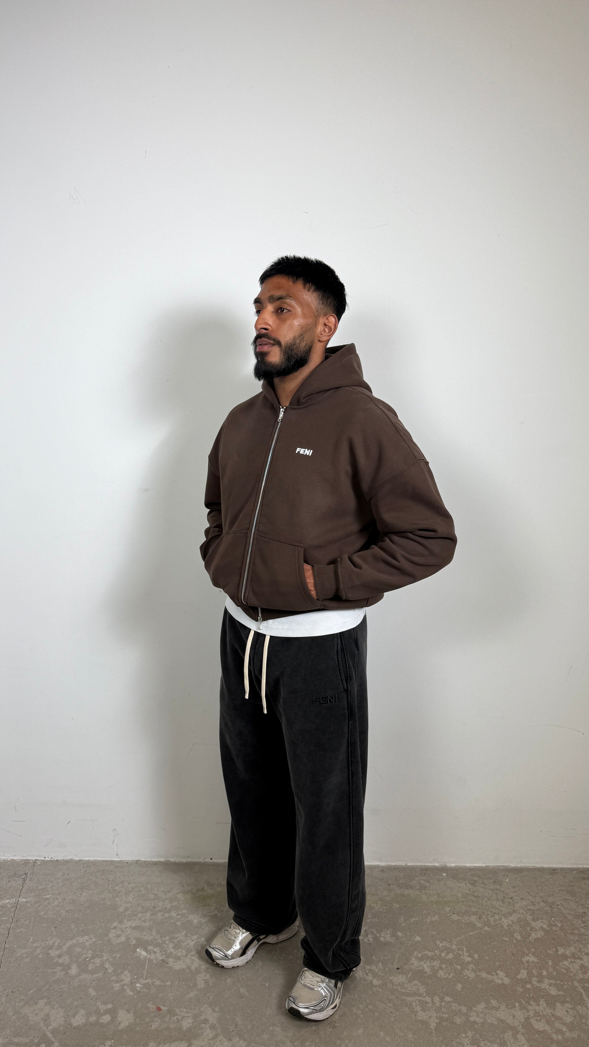 Espresso Double Zip Hoodie