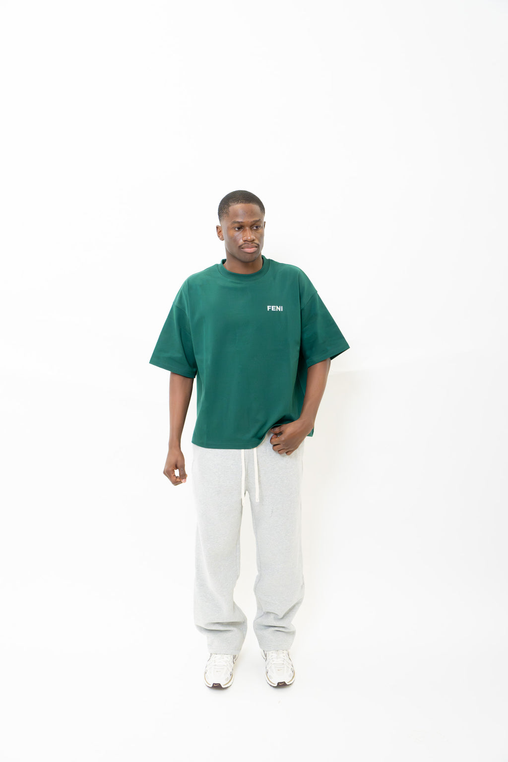 FOREST GREEN BOXY T-SHIRT