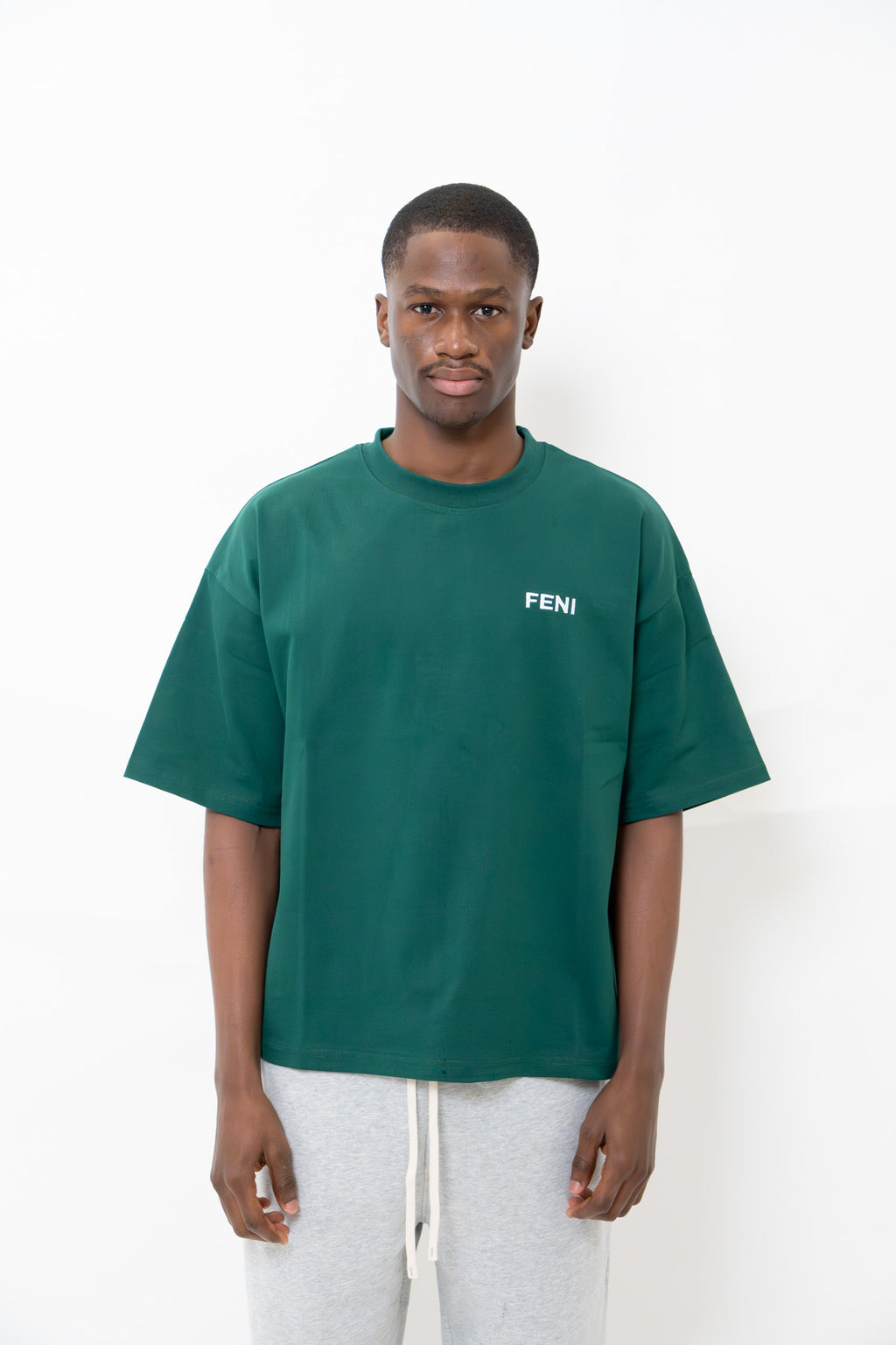 FOREST GREEN BOXY T-SHIRT