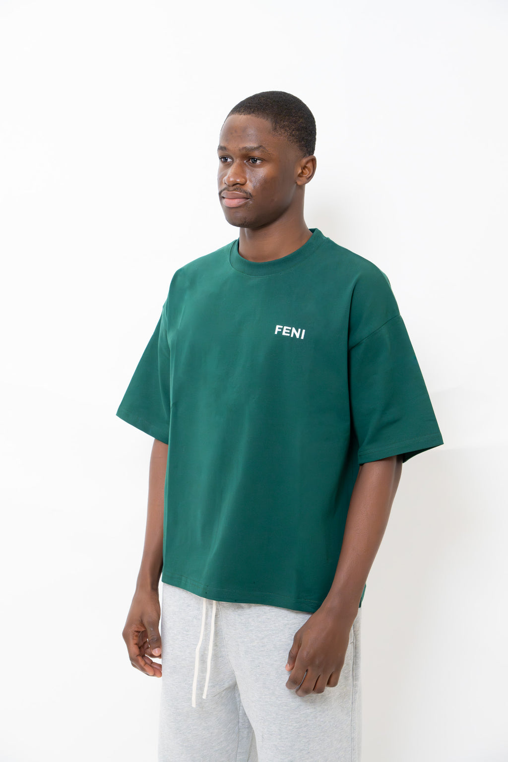FOREST GREEN BOXY T-SHIRT