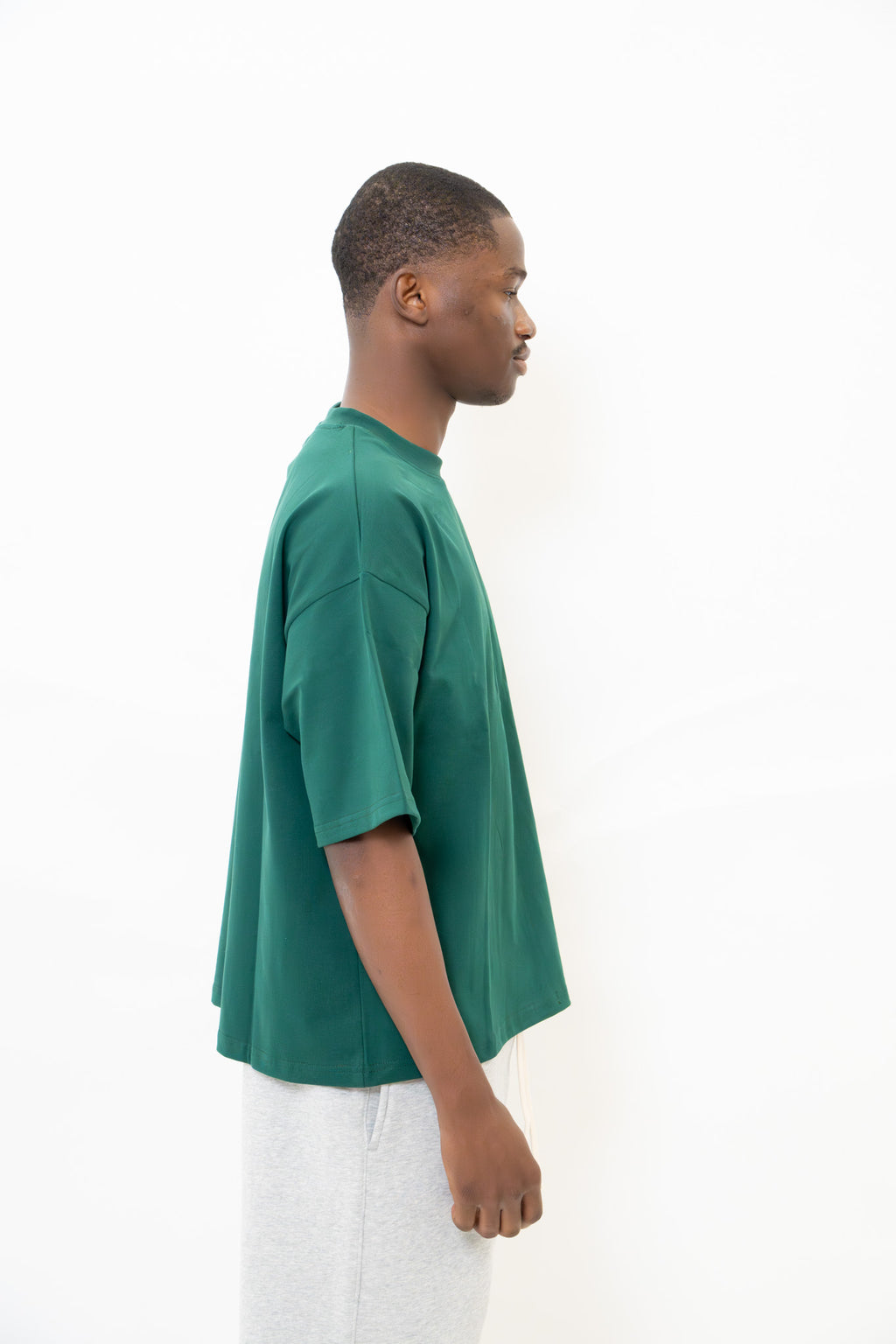 FOREST GREEN BOXY T-SHIRT