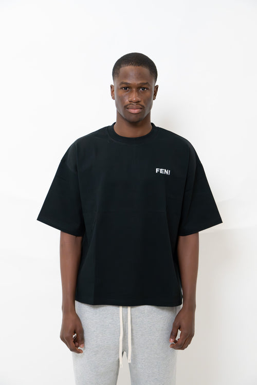 BLACK BOXY T-SHIRT