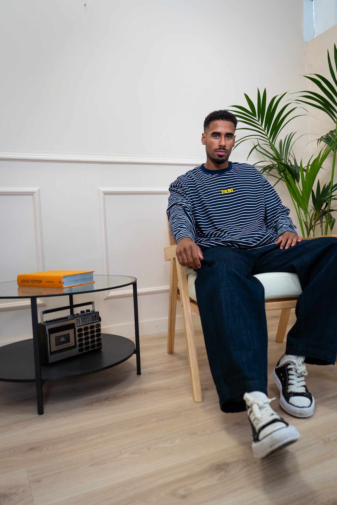 NAVY STRIPED LONG SLEEVE