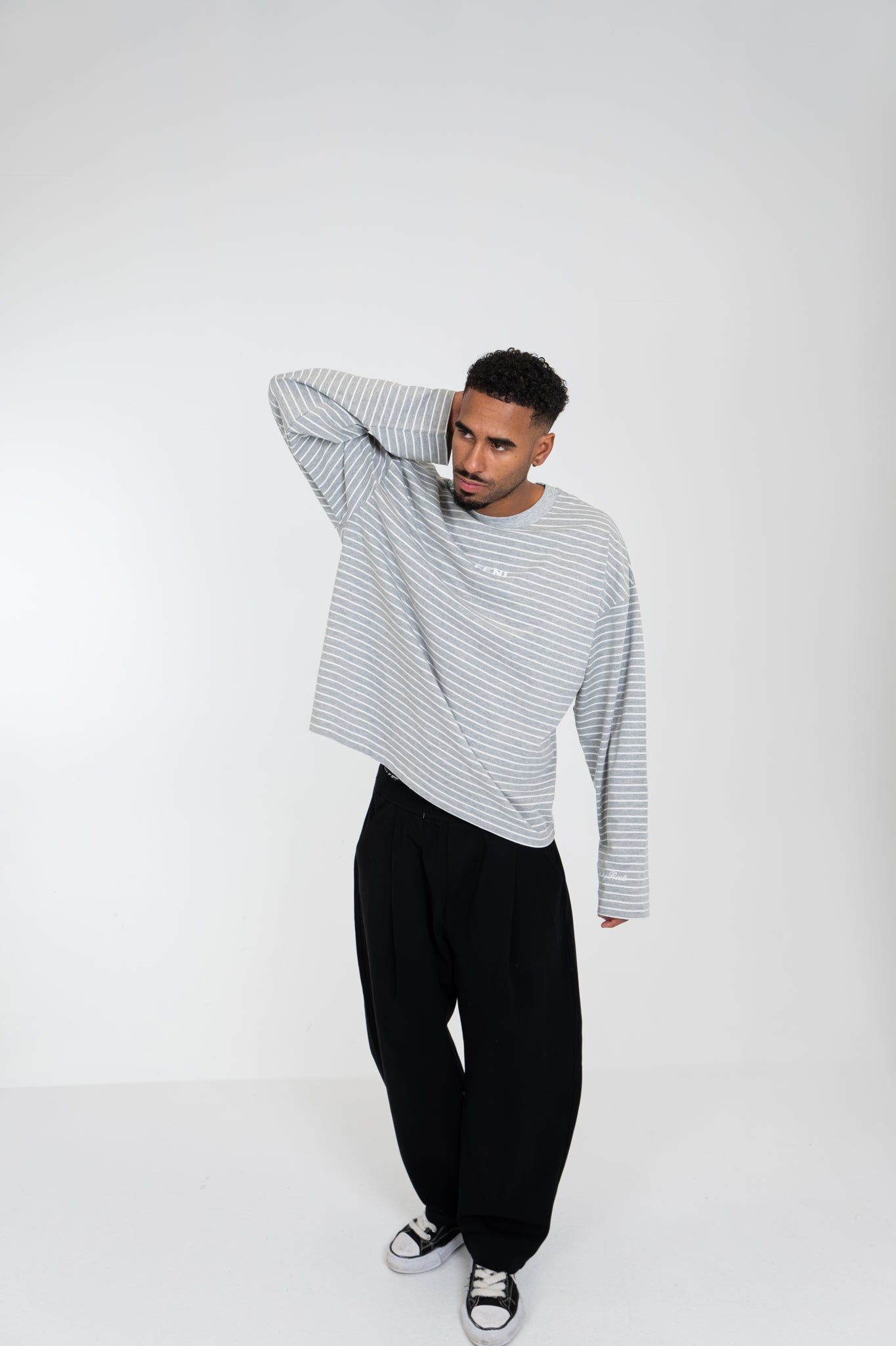 Grey Striped Long Sleeve