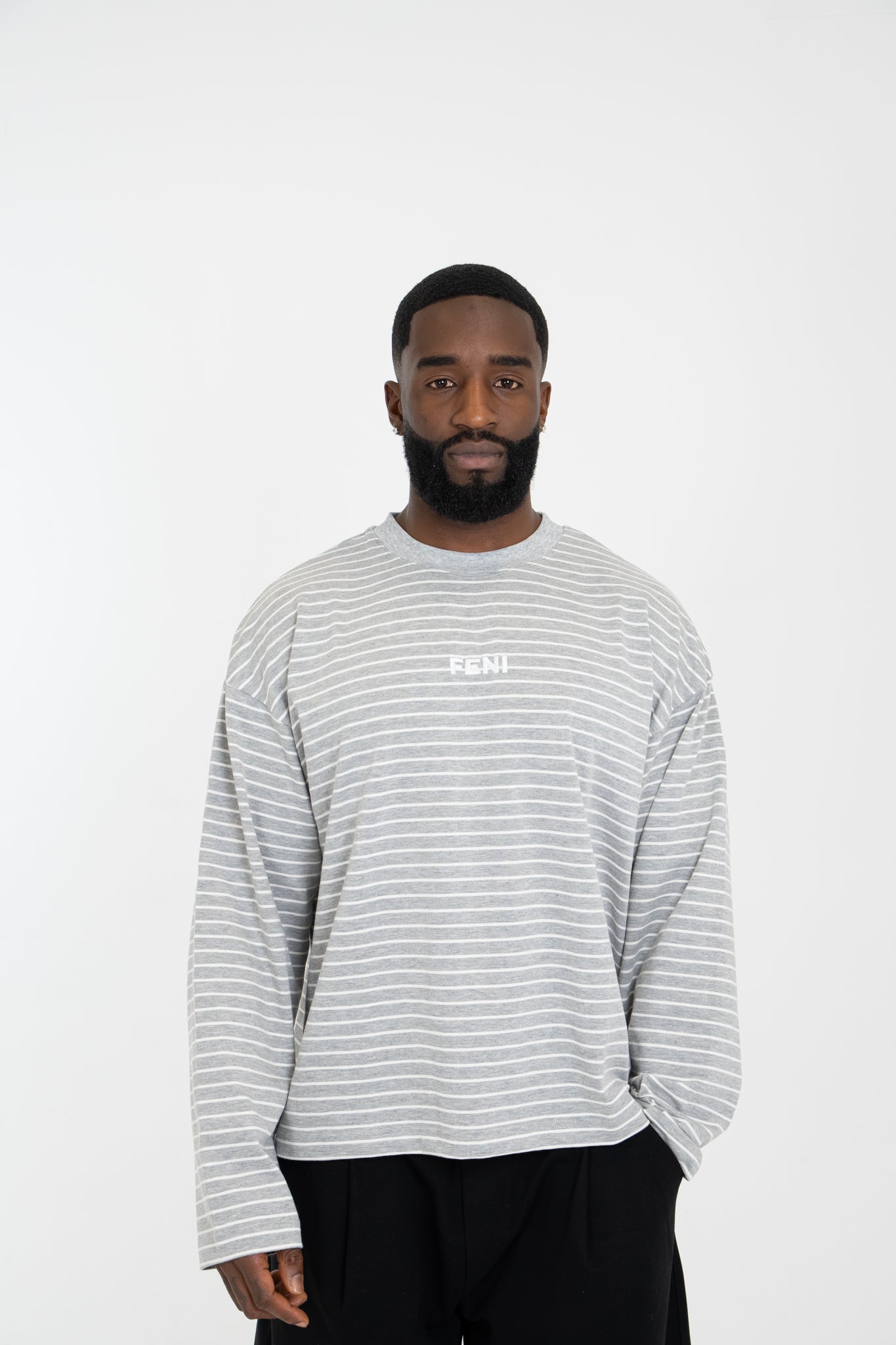 Grey Striped Long Sleeve