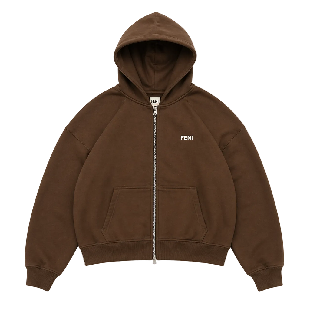 Espresso Double Zip Hoodie