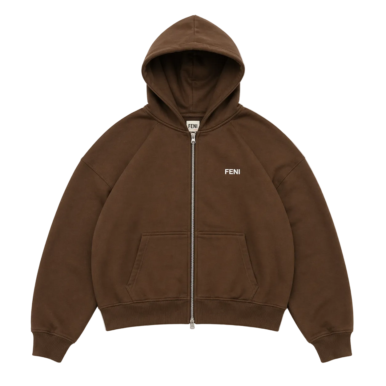 Espresso Double Zip Hoodie