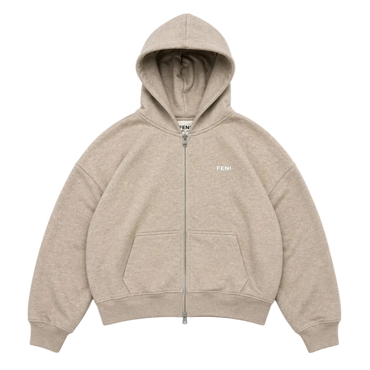 Oatmeal Double Zip Hoodie – FENI