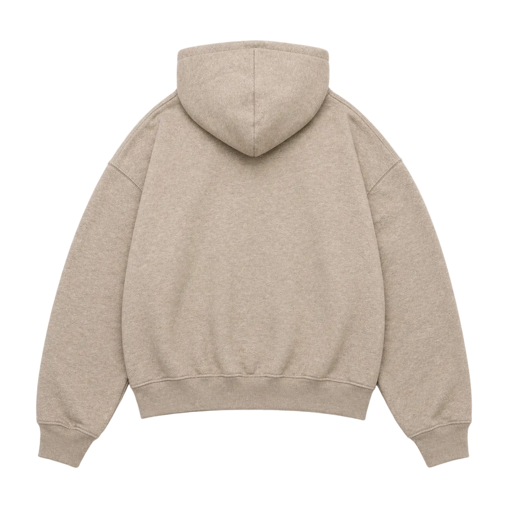 Oatmeal Double Zip Hoodie